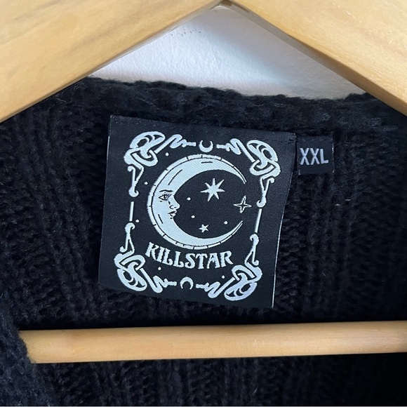 KILLSTAR Salvia Hooded Long Stripe Knit Distressed Sweater - Picture 8 of 11